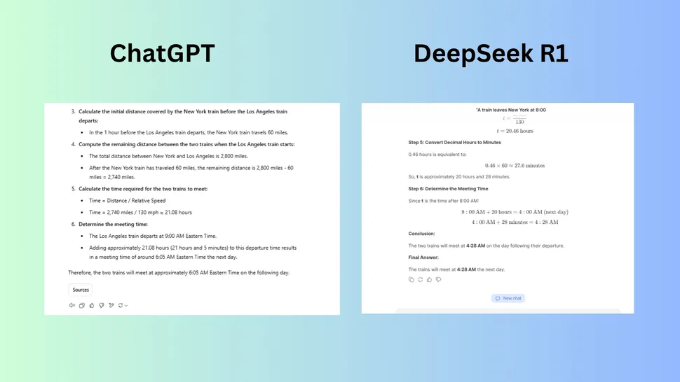 مقایسه DeepSeek با مدل‌های پیشرفته هوش مصنوعی مانند ChatGPT در حل مسائل پیچیده