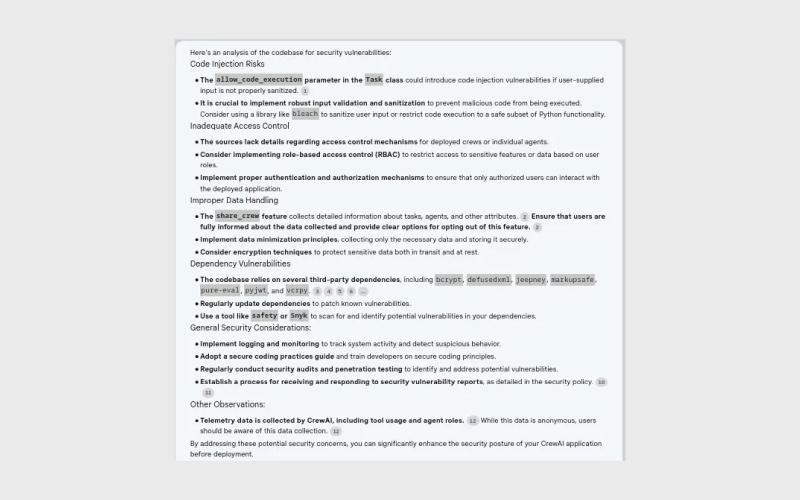 analyze the codebase for any security vulnerabilities