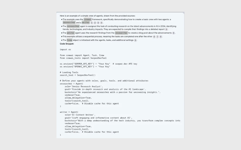 Implement a random example